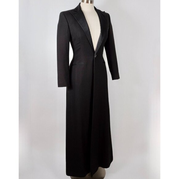 Ralph Lauren Purple Label Collection long coat 4 jacket tuxedo black - Picture 5 of 14